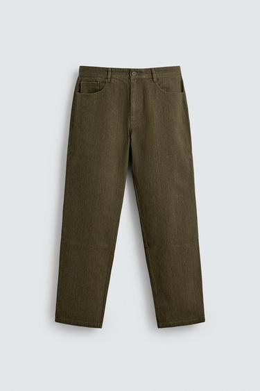 PANTALONS ESTRUCTURA COTÓ - Verd de Zara