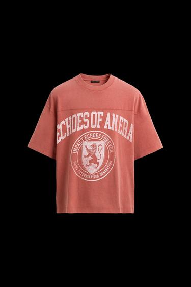 VARSITY PRINT T-SHIRT - Red by Zara