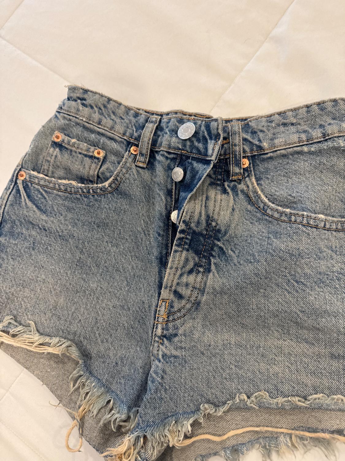 FRAYED DENIM SHORTD - Image 2