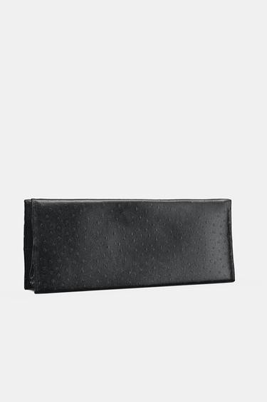 POCHETTE ALLONGÉE EN RELIEF - Noir de Zara - Image 6