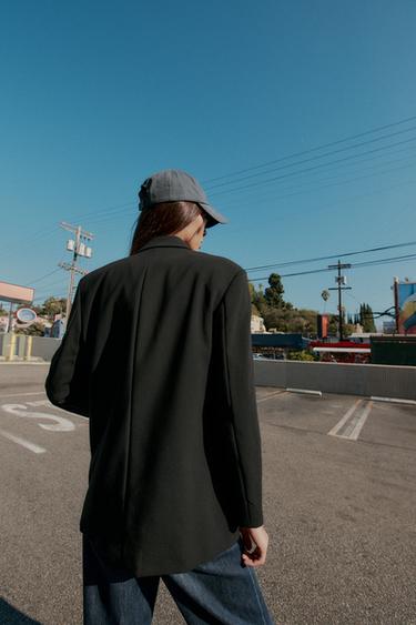 VESTE CROISÉE OVERSIZE - Noir de Zara - Image 5