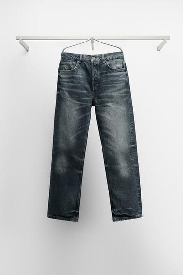 JEANS STRAIGHT ANKLE FIT - Azul de Zara