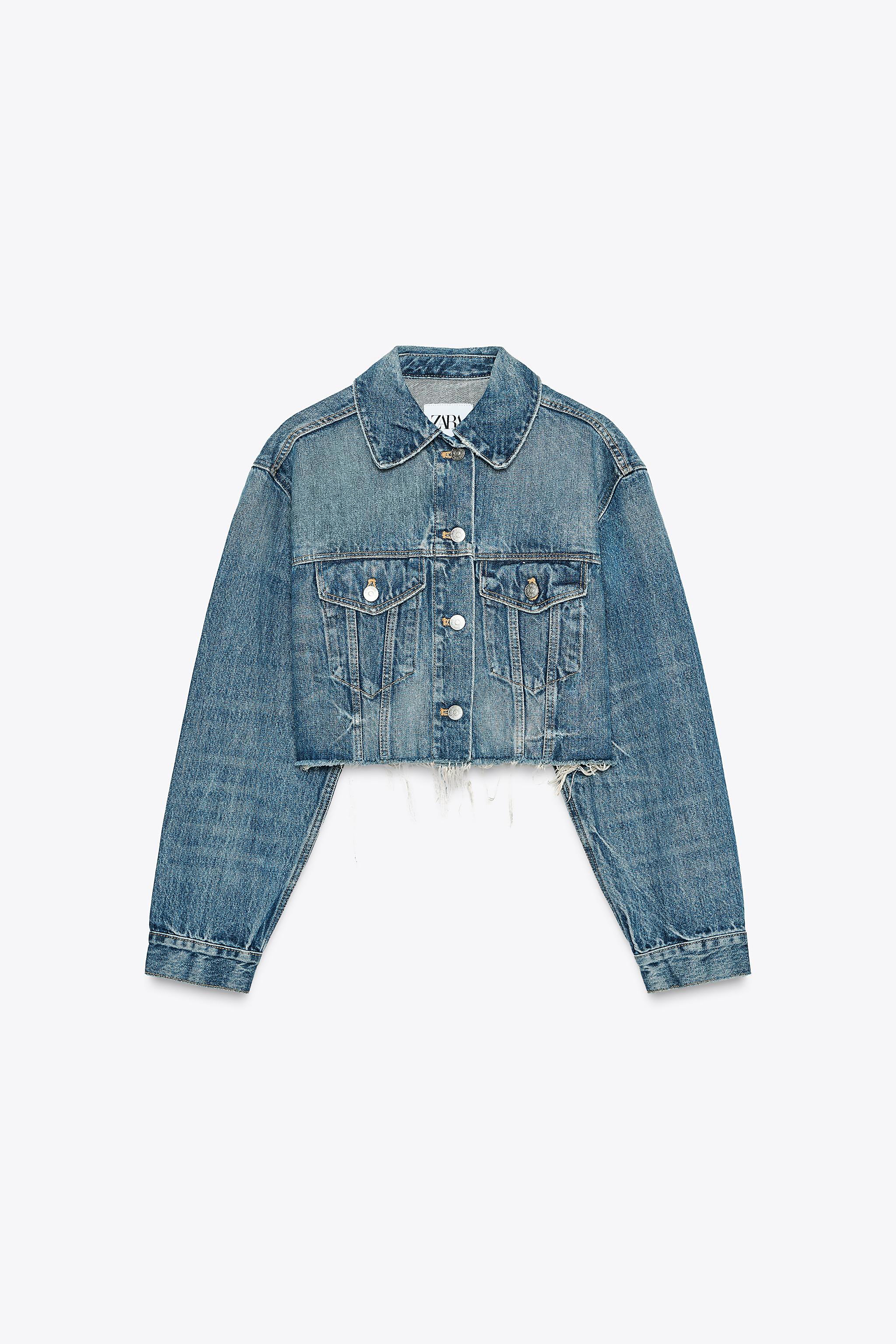 Jeans Jacke Zara Jeansjacke Kurz Zara Trf Zara Crop Jeansjacke