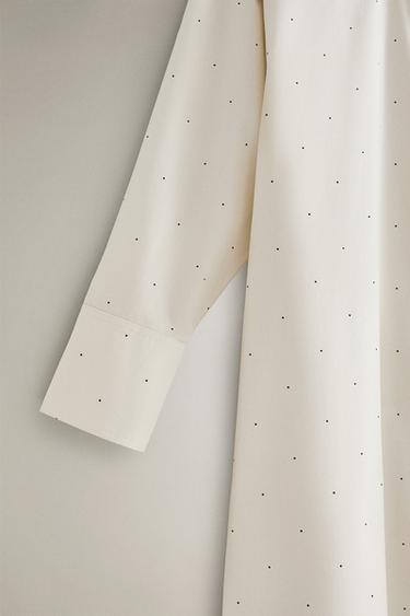 CHEMISE DE NUIT À POIS - Blanc cassé de Zara - Image 2