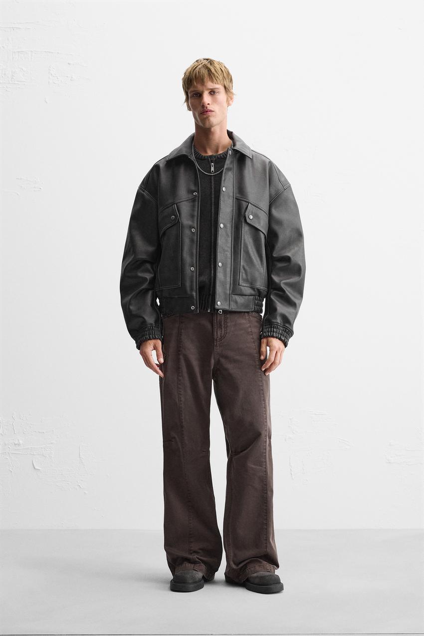 ZARA フェイクレザージャケット
