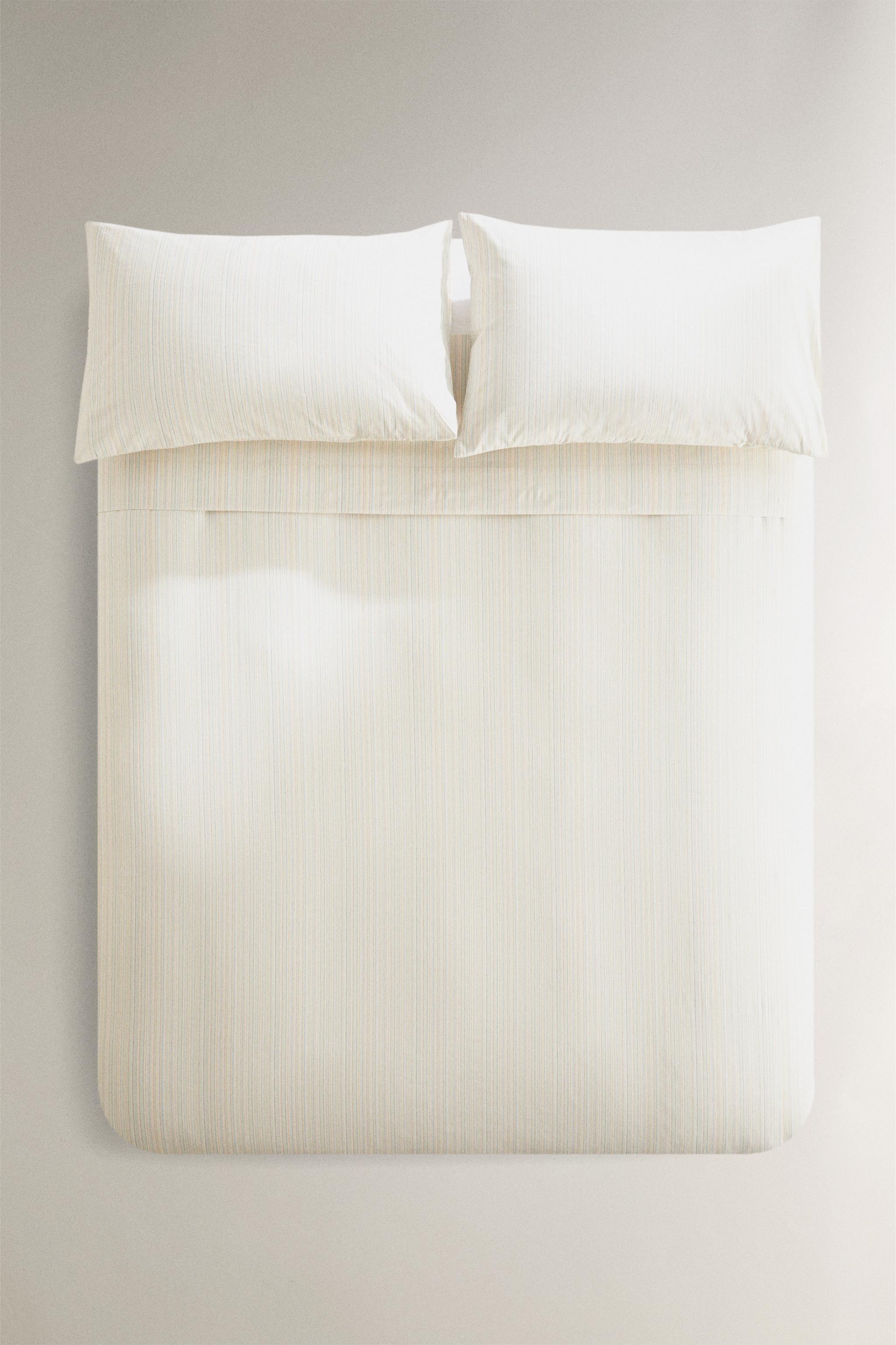 ZARA HOME リネン　ベッドカバーと枕カバー2枚セット 枕カバー フラワープリント | Zara Home 日本/Japan