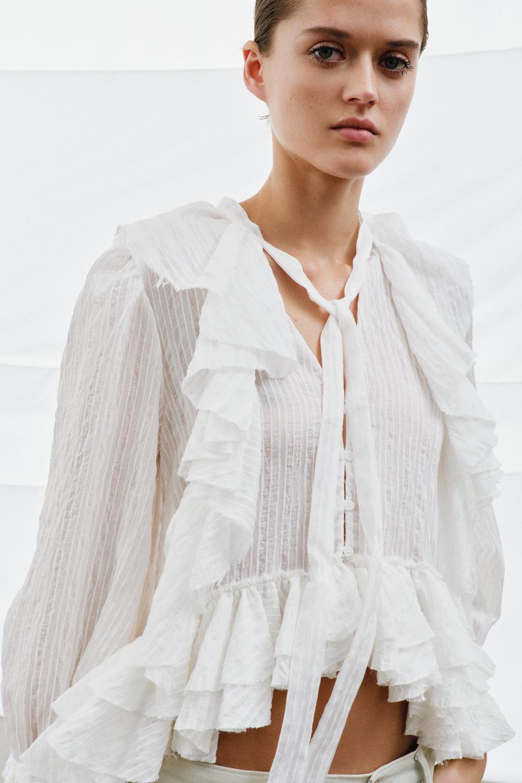 ZW COLLECTION RUFFLED SHIRT