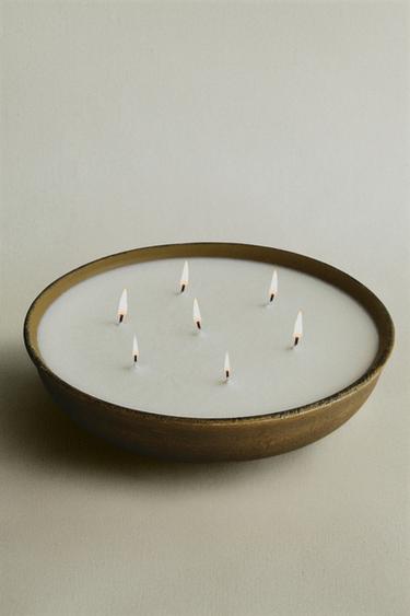 Zara (1200 G) INCENSE LEATHER SCENTED CANDLE - Bronze
