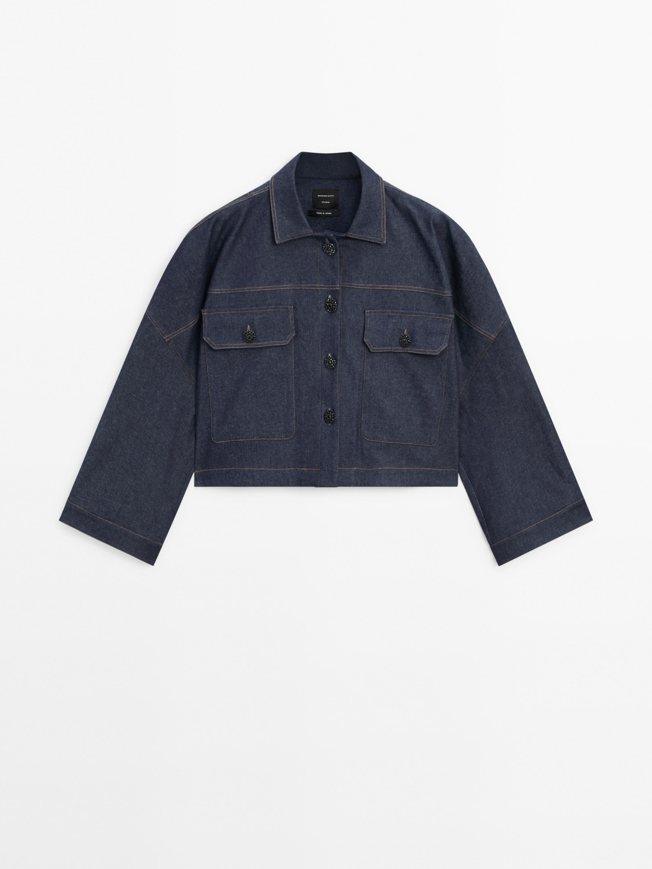 Denim oversize jacket co-ord - Studio - Blue | ZARA United States