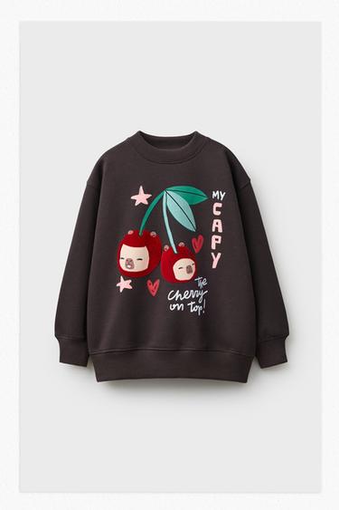 FLOCK CHERRY CAPYBARA CAPYFUN © SWEATSHIRT - Brown by Zara