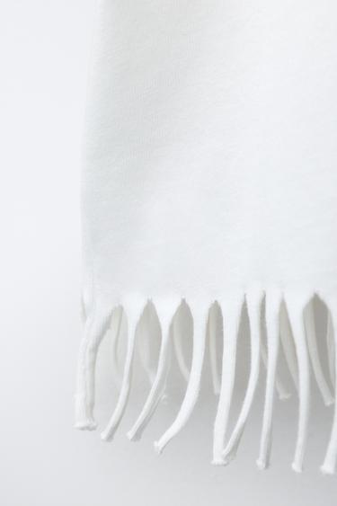 T-SHIRT FLEURI À FRANGES ET PAILLETTES - Blanc cassé de Zara - Image 3