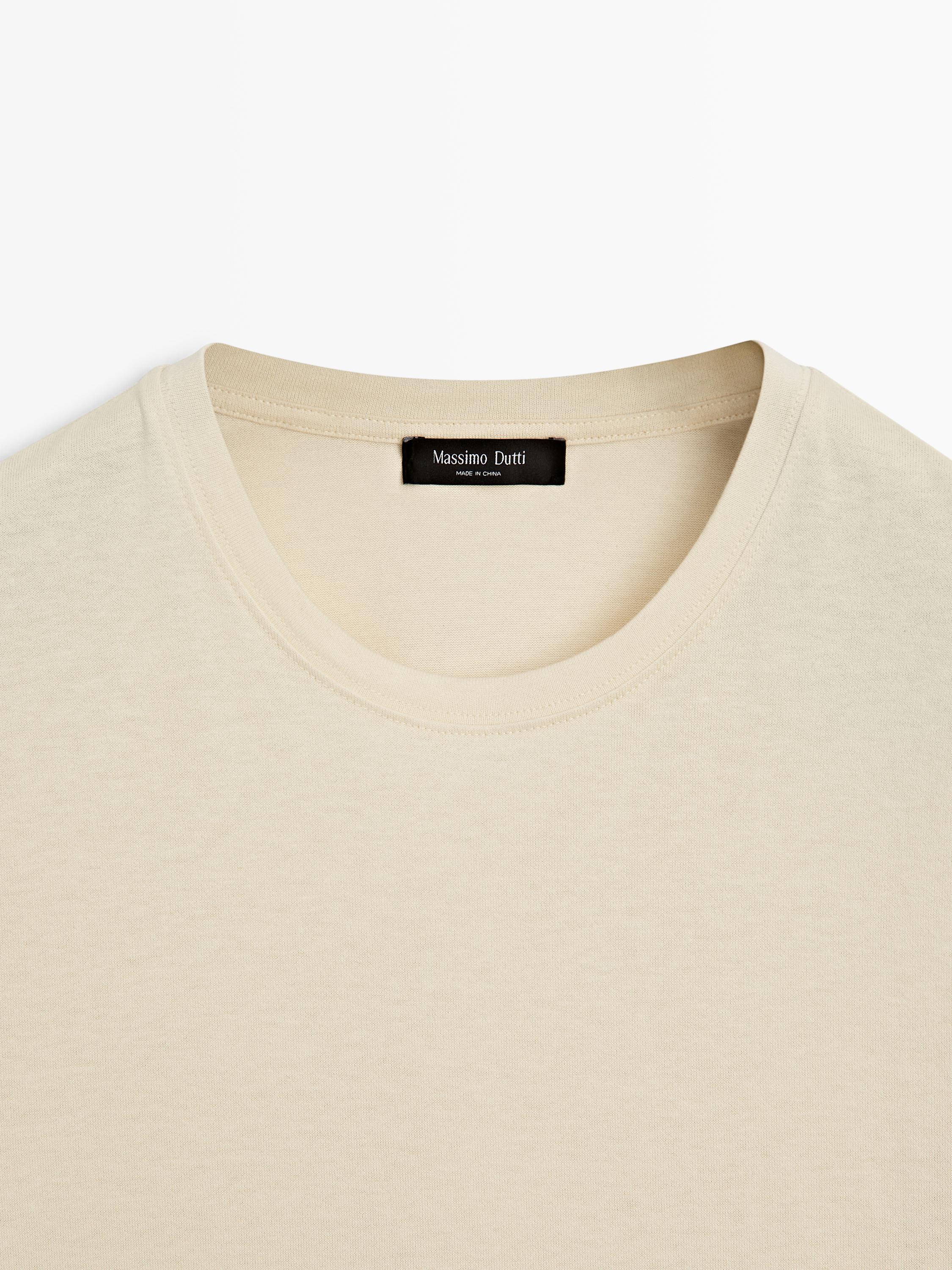 Short sleeve cotton blend T-shirt