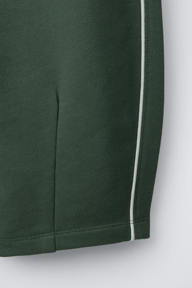 BARREL TROUSERS WITH CONTRAST TRIM - Khaki by Zara - Image 3