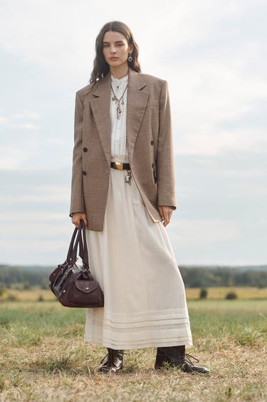 LIMITED EDITION LACE TRIM WOOL SKIRT - Ecru by Zara - Image 0