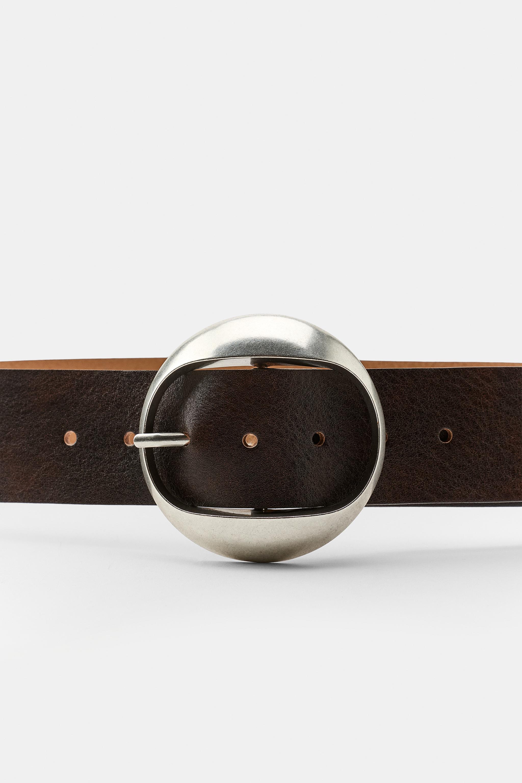 CEINTURE 100 % CUIR BOUCLE CIRCULAIRE