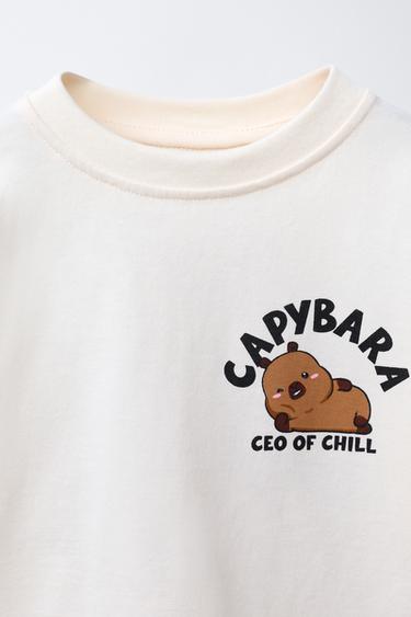 T-SHIRT IMPRIMÉ CAPIBARA CAPYFUN © - Écru de Zara - Image 2