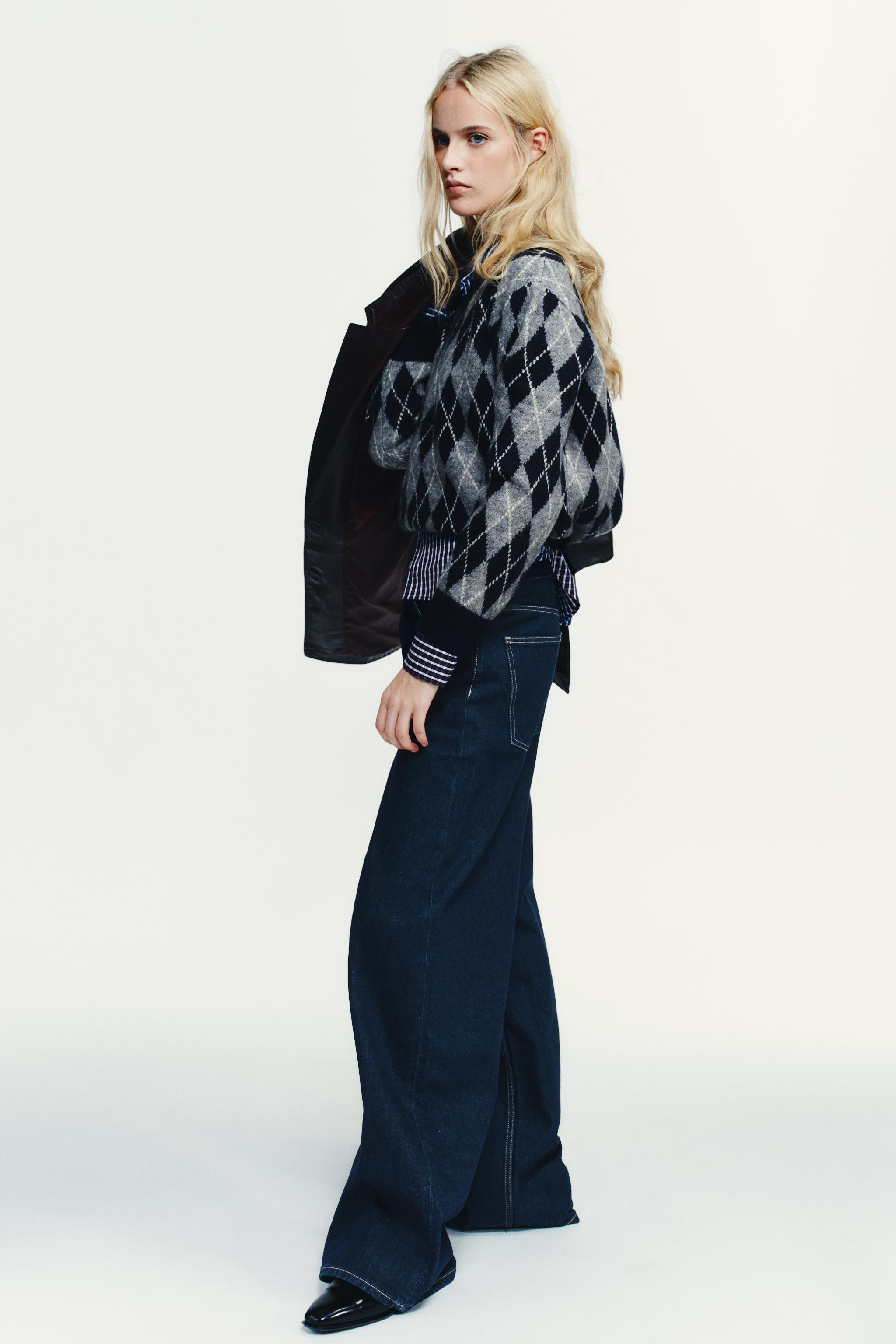 TRF EXTRA WIDE LEG HIGH-WAIST JEANS