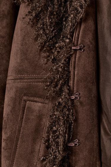VESTE DOUBLE FACE EFFET FOURRURE - Marron de Zara - Image 9