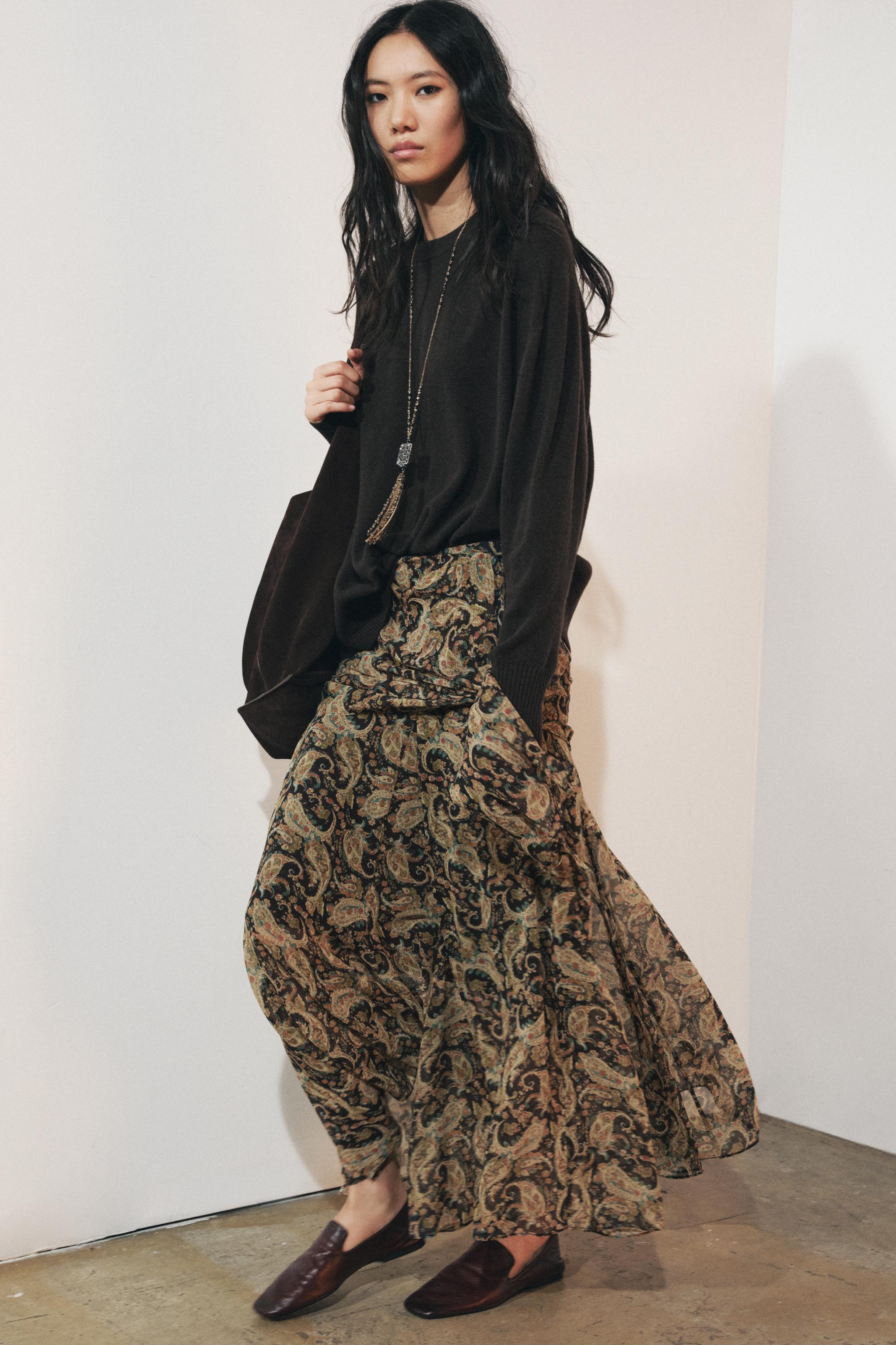 PAISLEY ZW COLLECTION ロングスカート - マルチカラ― | ZARA