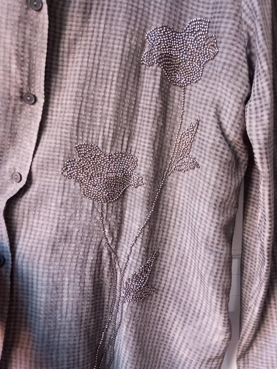 ZW COLLECTION EMBROIDERED PYJAMA SHIRT - Image 3