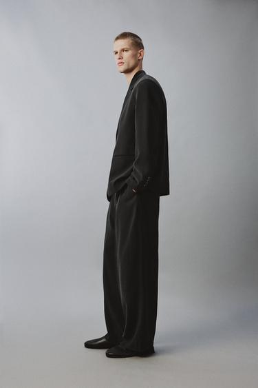 FLUID RELAXED FIT BLAZER - Black by Zara - Image 3