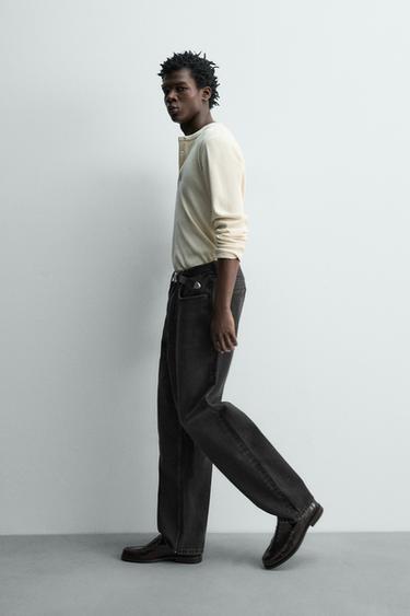 BAGGY FIT JEANS - Charcoal by Zara - Image 5