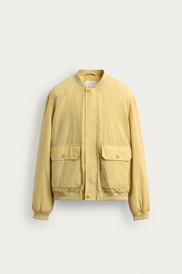 TECHNICAL REGULAR FIT BOMBER JACKET - Vanilla by Zara