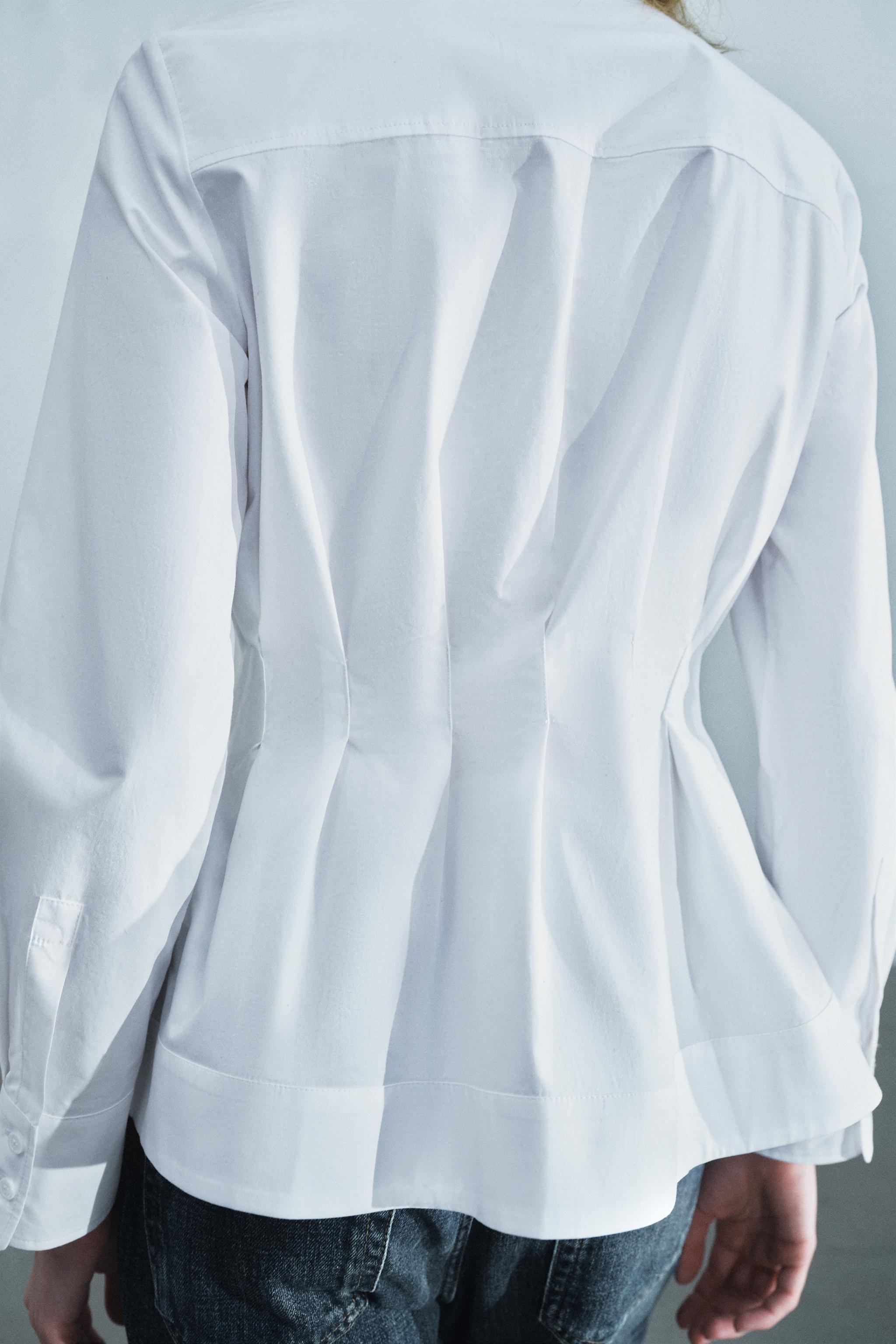 Zara ZW COLLECTION PİLİLİ GÖMLEK görsel 3