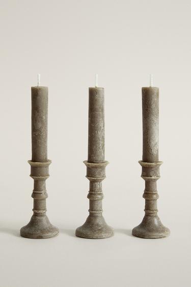 BASILICUM DECORATIVE CANDLESTICK CANDLE PACK (PACK OF 3) — Mint 1