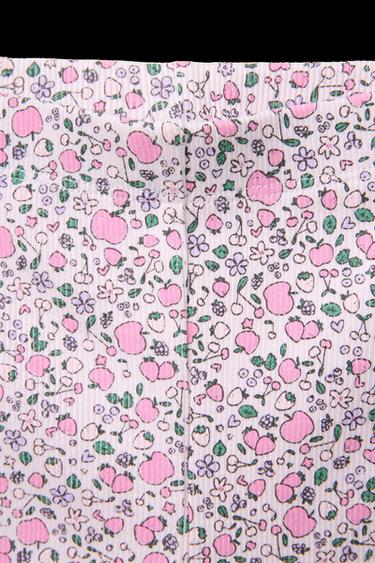 RADLER-LEGGINGS MIT RIB-MUSTER UND PRINT - Rosa von Zara