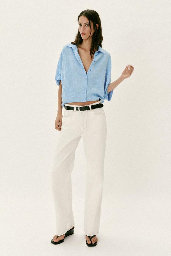 SHORT SLEEVE BALLOON SHIRT from Zara - $49.90