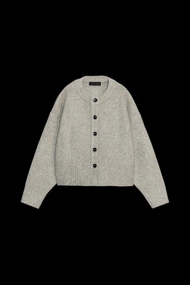 WEICHE STRICKJACKE - Grau meliert von Zara - Bild 0