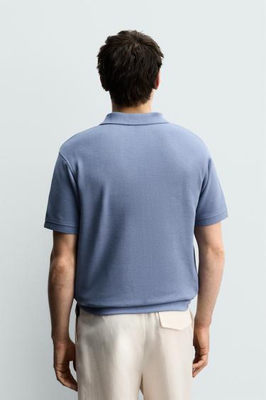 POLO PIQUÉ REGULAR FIT - Bleu de Zara - Image 2