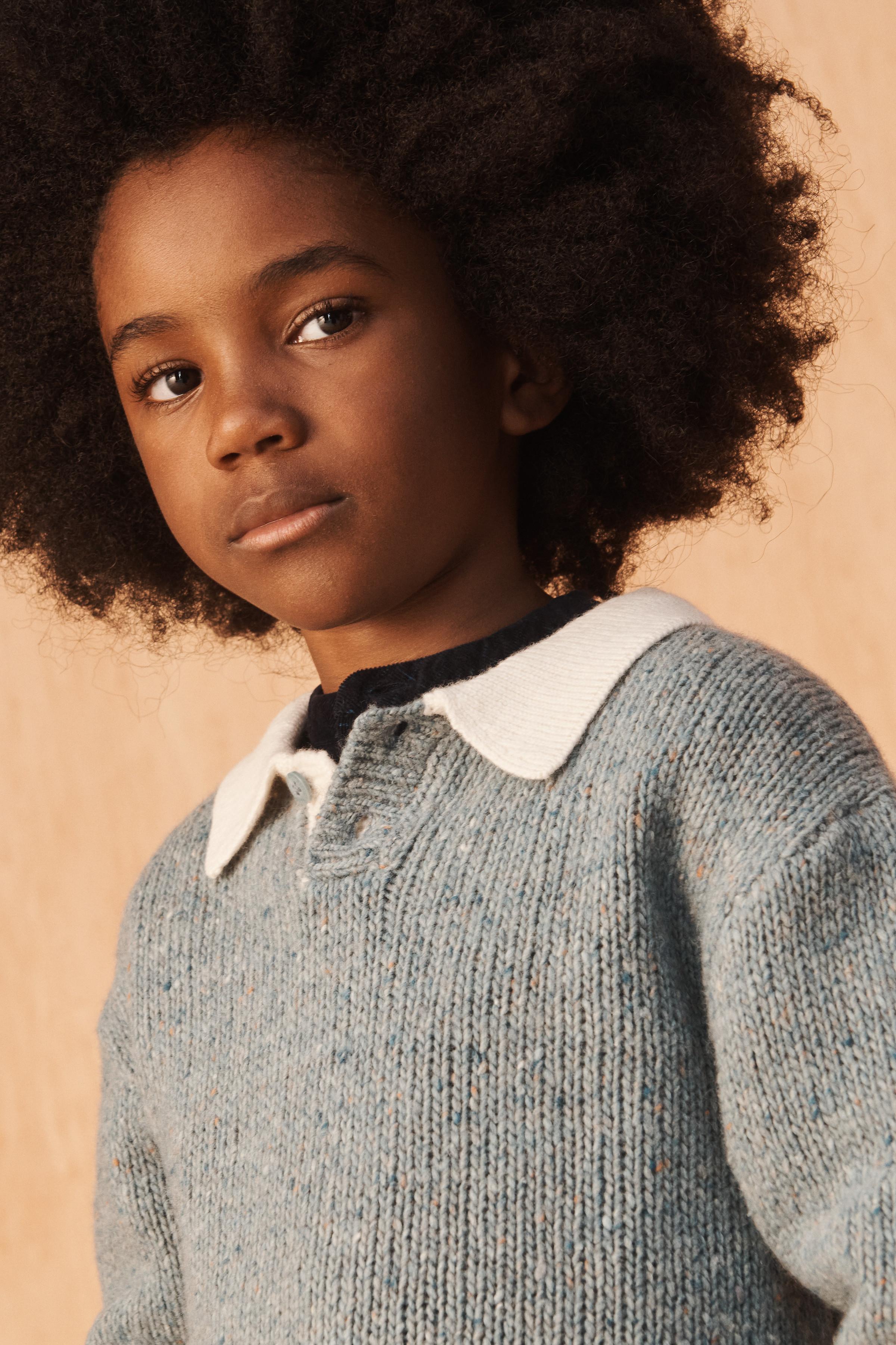 LIMITED EDITION WOOL KNIT POLO SWEATER