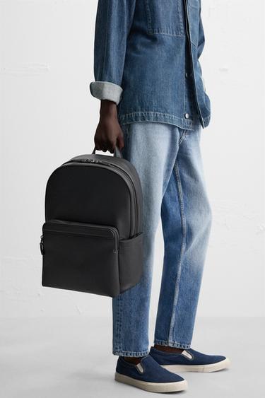 SAC À DOS TEXTURÉ - Noir de Zara - Image 1