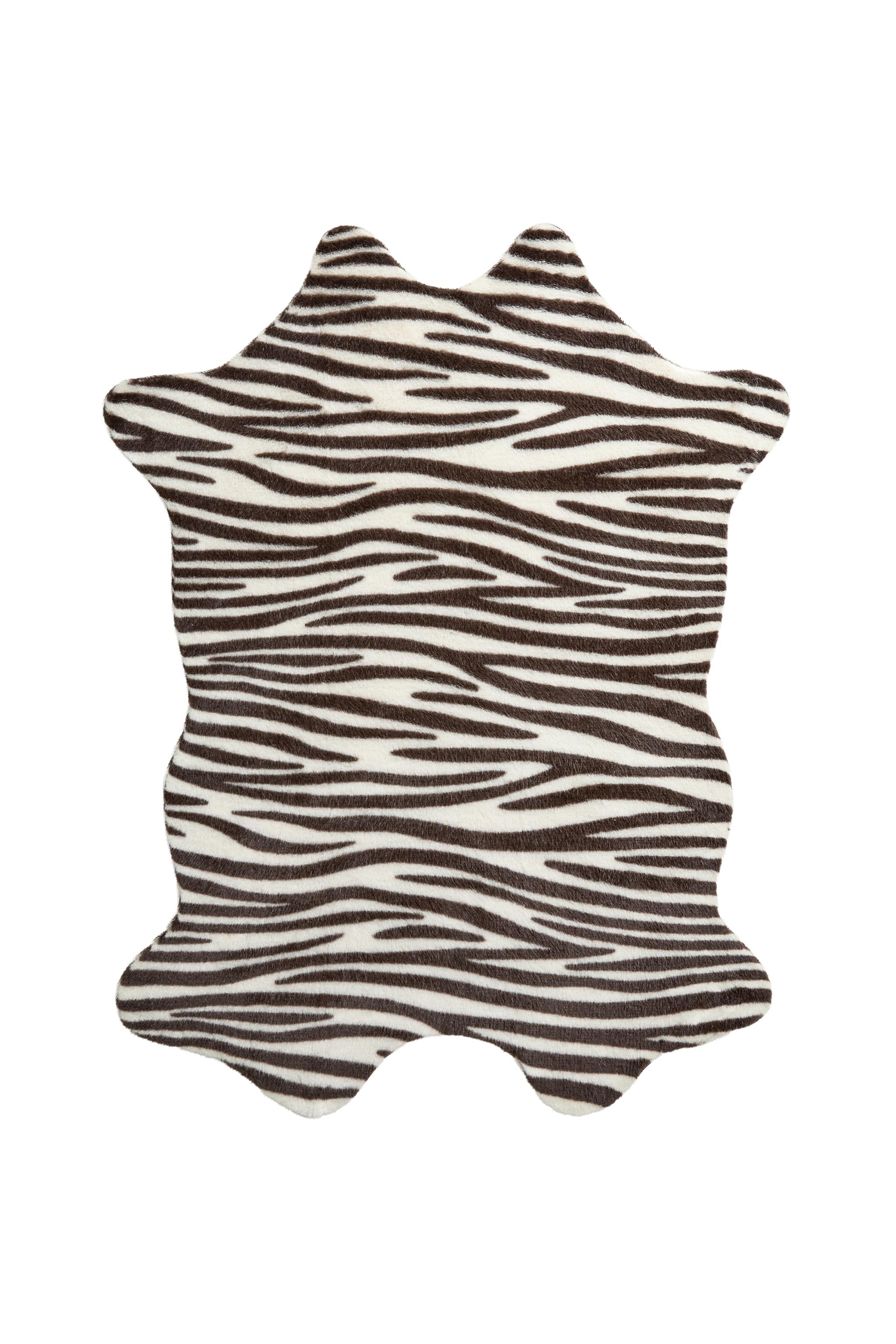 Zebra Print Fur Blanket by Zara