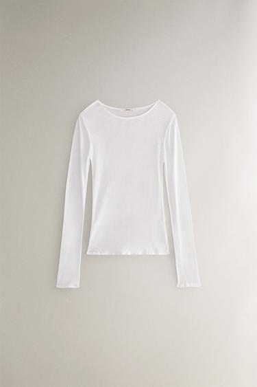 COTTON T-SHIRT - White by Zara - Image 0
