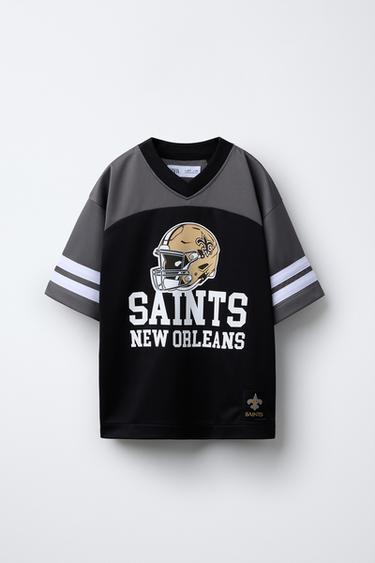 Zara NEW ORLEANS SAINTS © NFL MESH T-SHIRT - Gray - Image 0