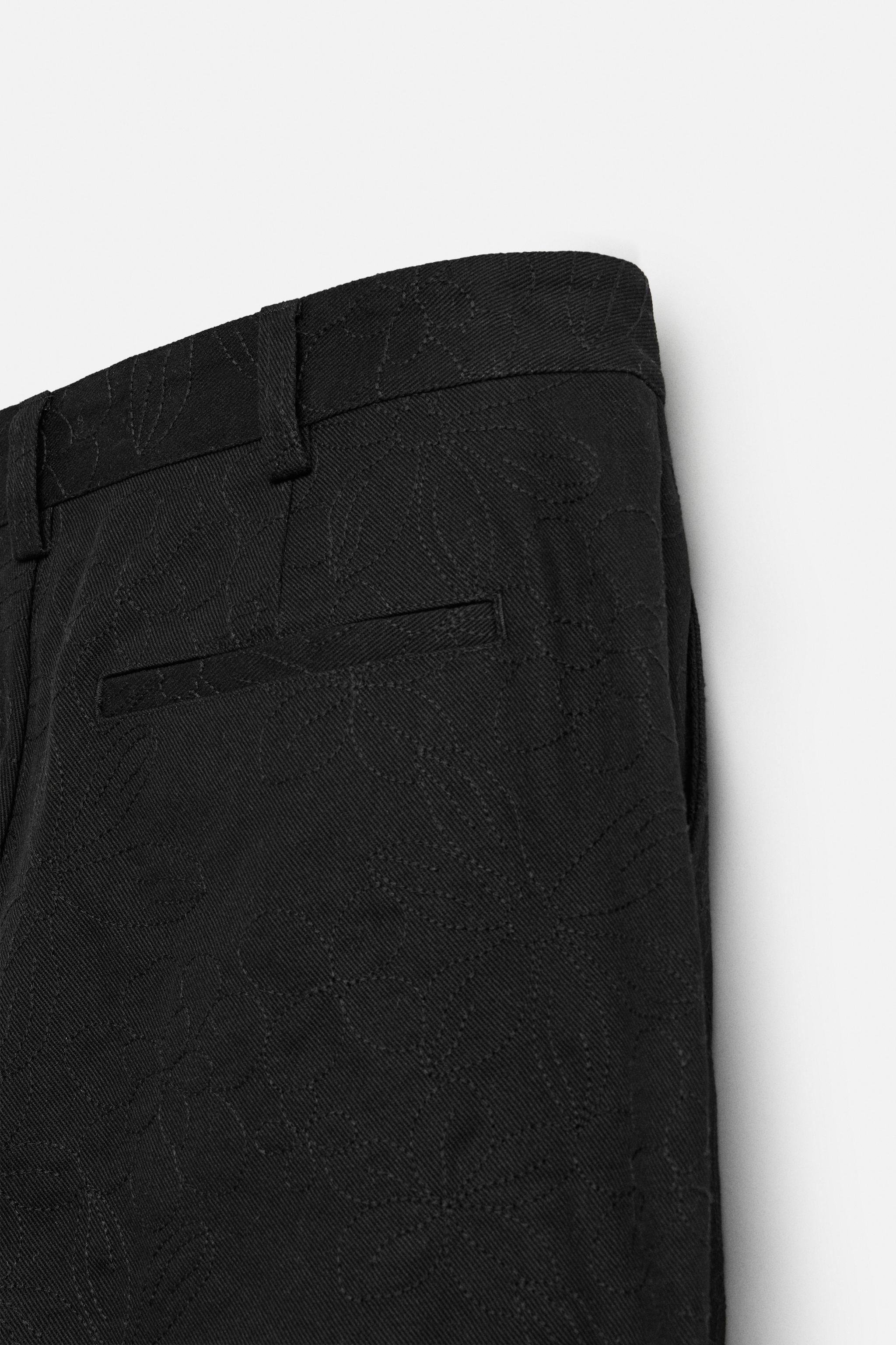 PANTALON BRODERIES FLORALES