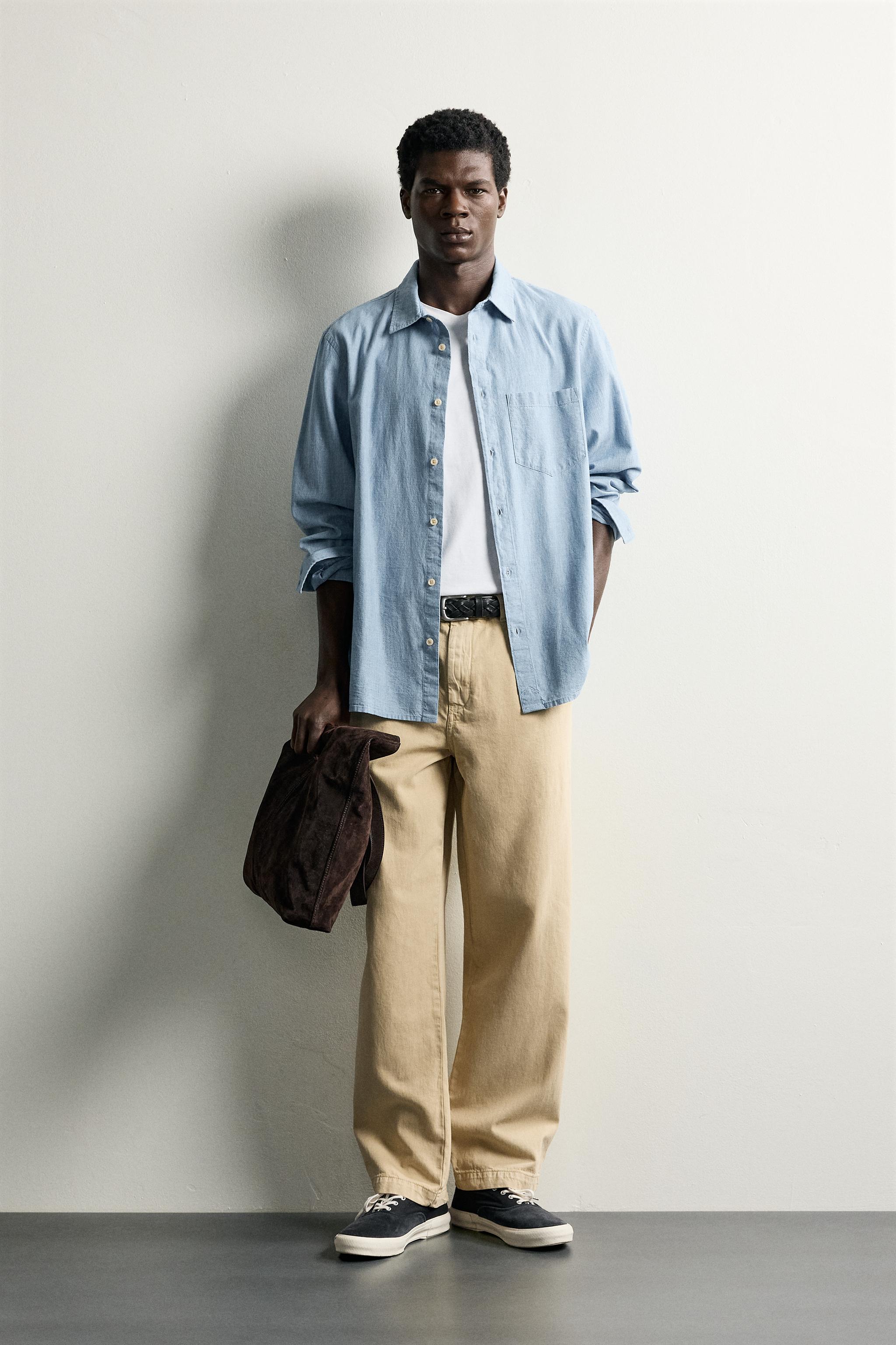 Zara STRAIGHT FIT CHINO PANTOLON