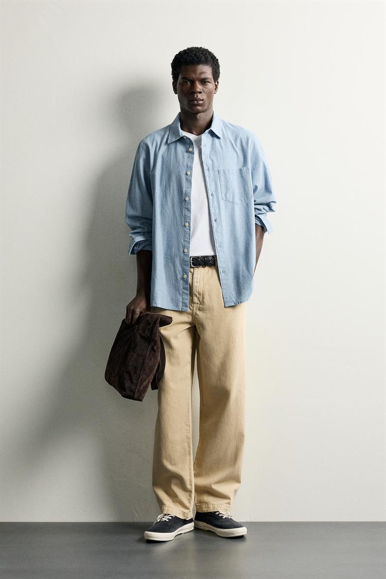 STRAIGHT-LEG CHINO TROUSERS