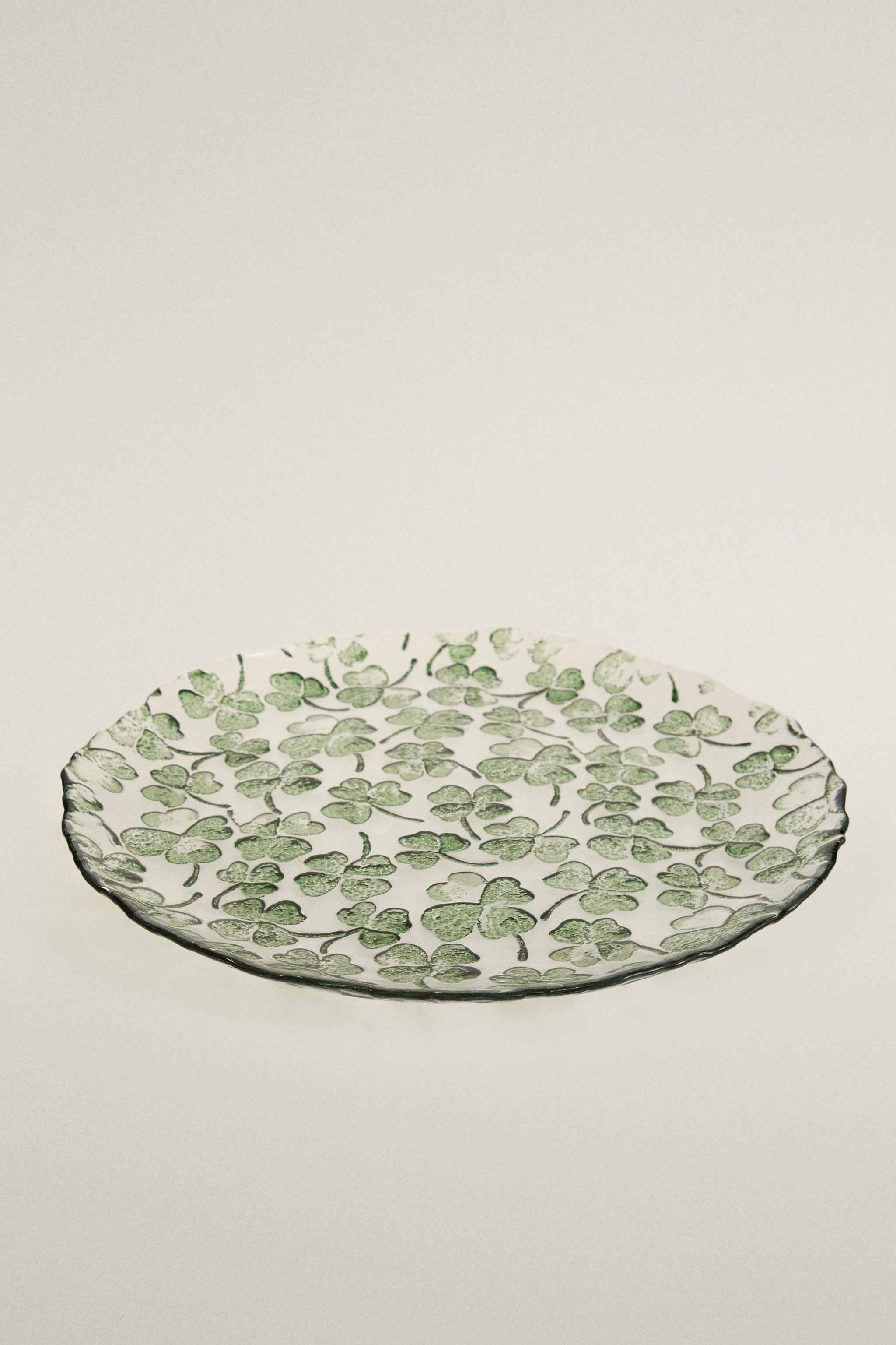 CLOVER SERVICE PLATE — Green