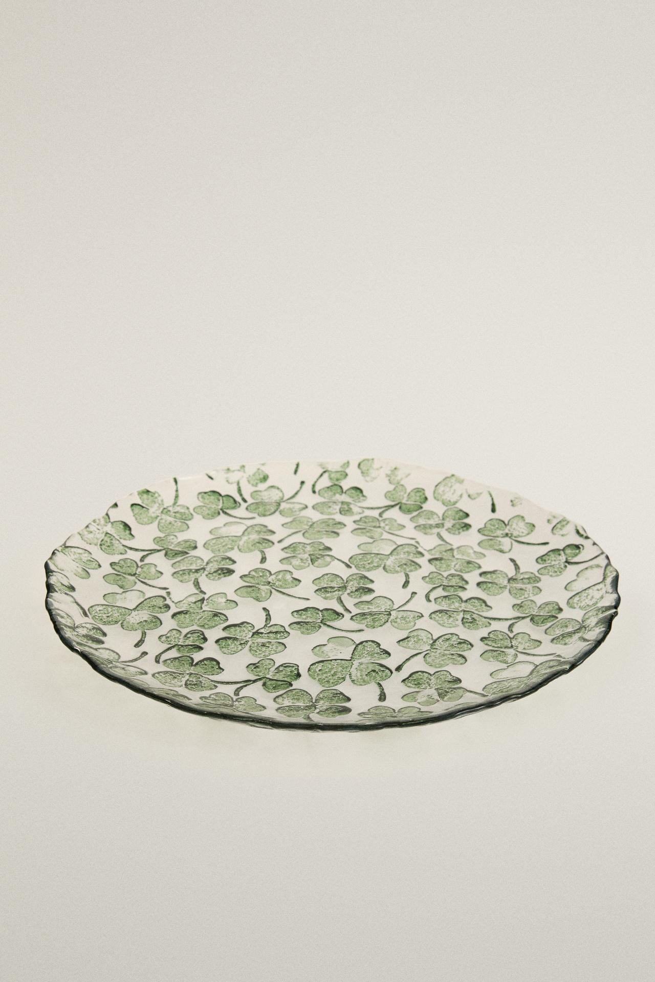 CLOVER SERVICE PLATE — Green