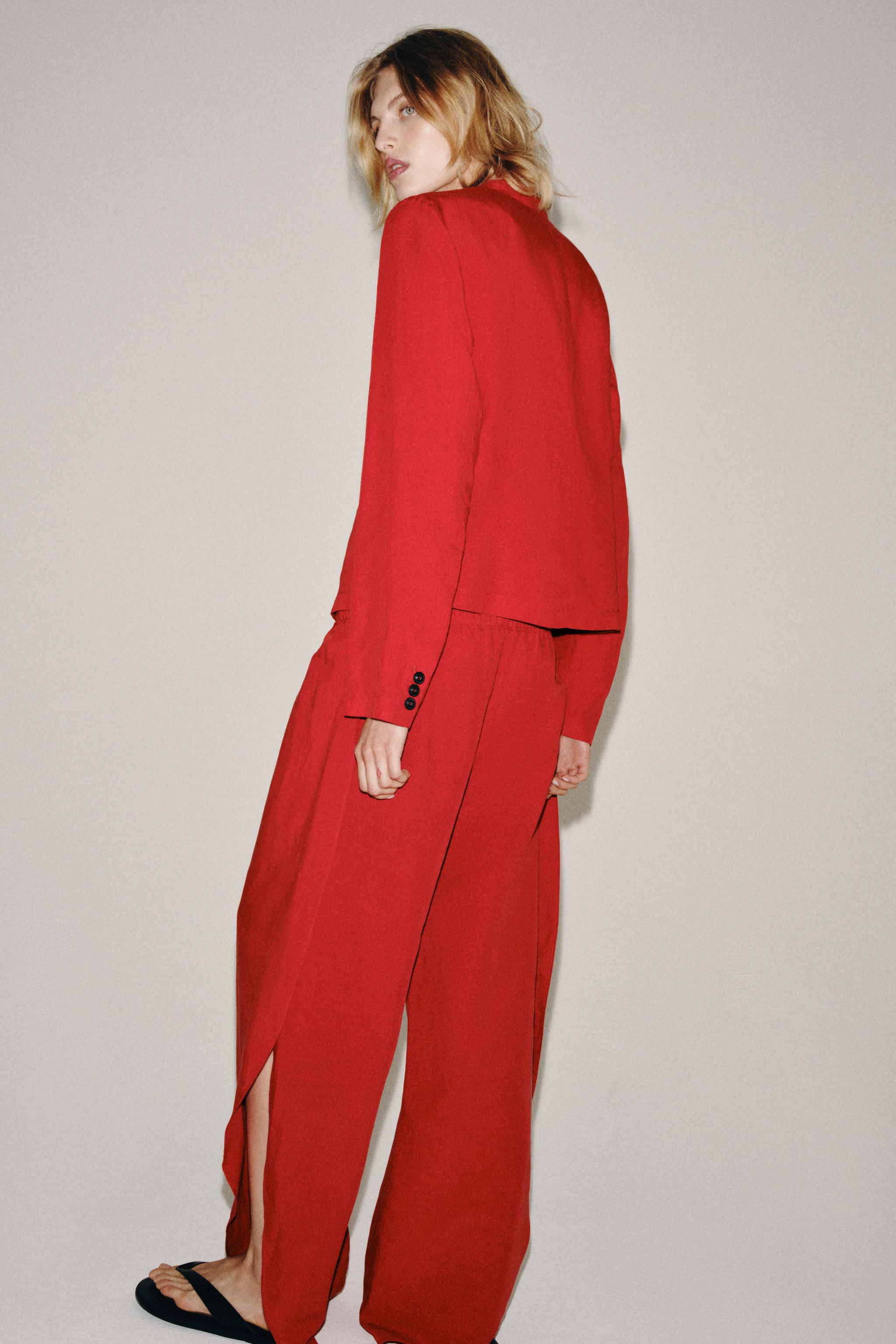 Женские брюки Zara ZW COLLECTION VENTED TROUSERS — фото 3
