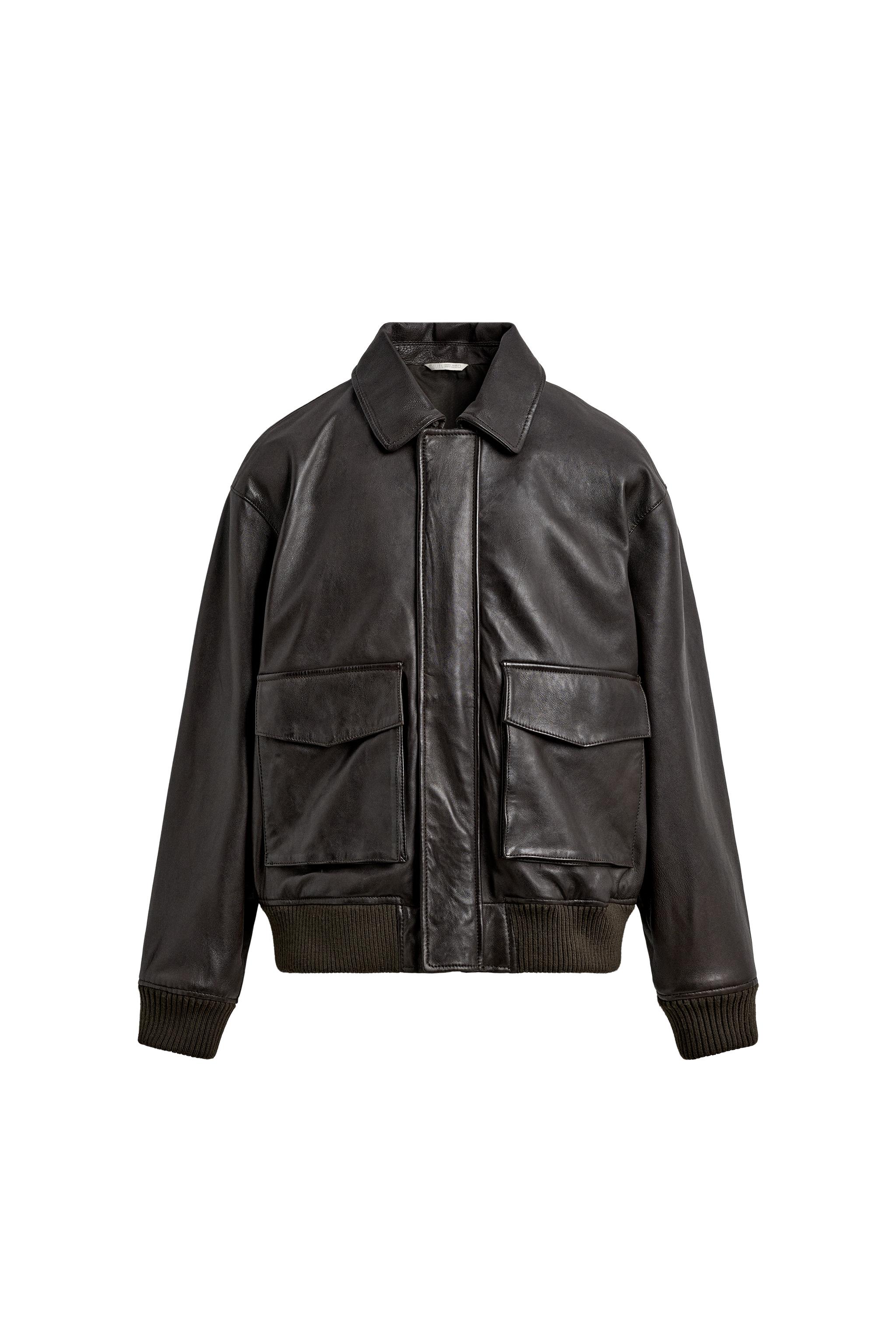 リラックスフィットレザーブレザー - ブラウン | ZARA Japan / 日本