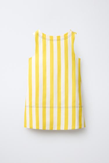 ROBE À RAYURES SURPIQÛRES CONTRASTANTES - Imprimée de Zara