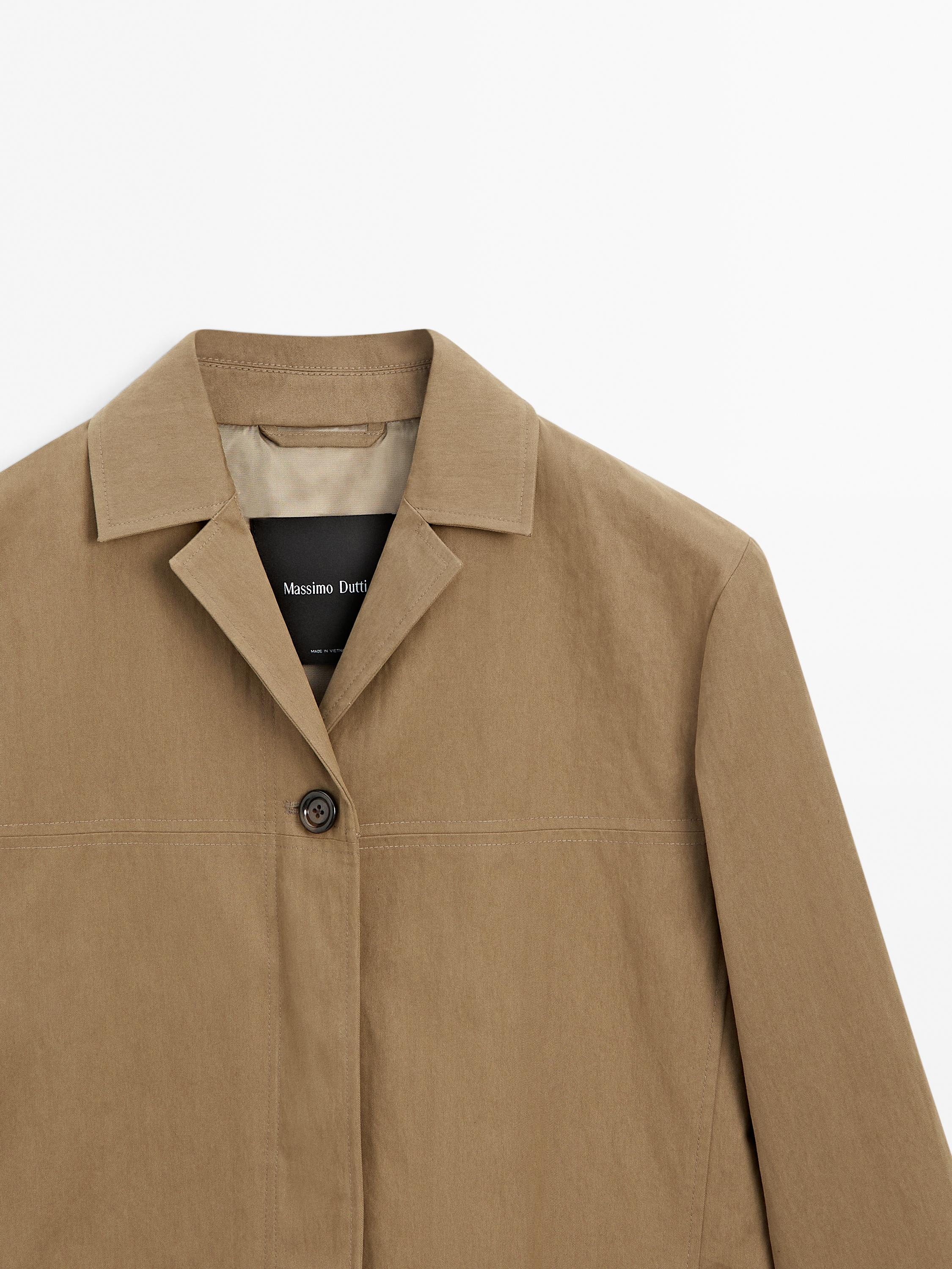 Blazer avec bouton en coton mélangé
