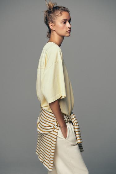 WASHED OVERSIZE T-SHIRT - Yellow by Zara - Image 2