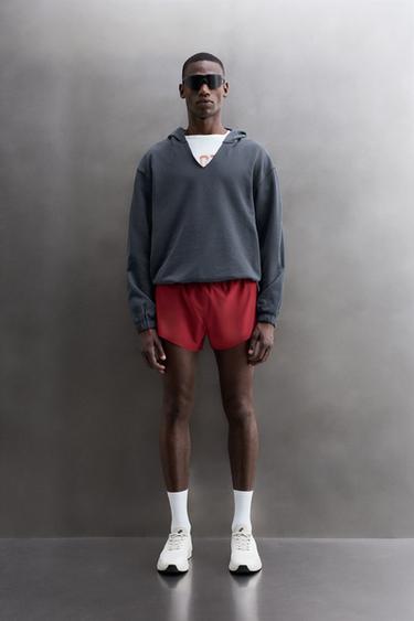 SUDADERA ALGODÓN CAPUCHA - Marino de Zara - Imagen 0