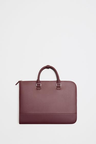 MONOCHROME BRIEFCASE - Burgundy Red by Zara